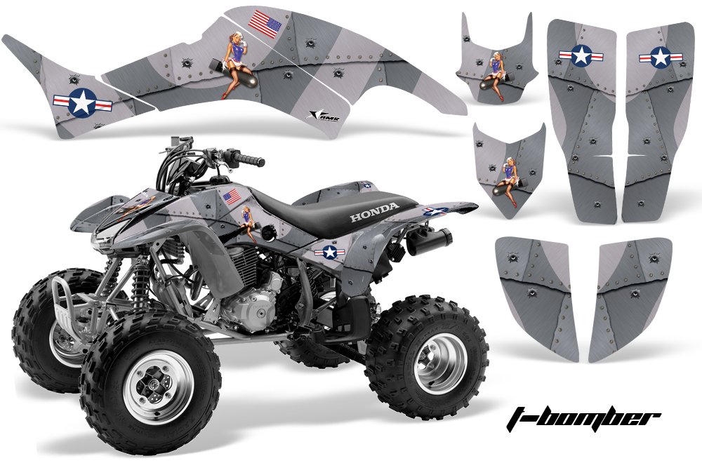 Honda TRX400EX Graphics Kit SILVER Tbomber JPG